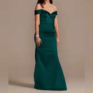 Galena Signature plus size Gem Green bridesmaid dress